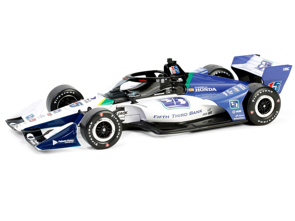 Dallara IndyCar #15 Graham Rahal "Fifth Third Bank" Rahal Letterman Lanigan Racing (Road Course Configuration) "NTT IndyCar Series" (2024) 1/18 Diecast Model Car by Greenlight