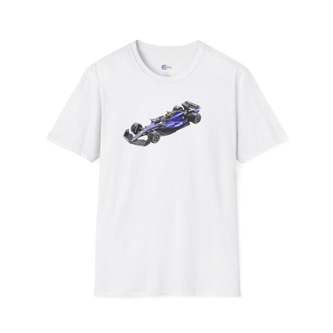 Cartoon Art Formula One Racing T-Shirt - Williams FW46 #2 Logan Sargeant 'Bahrain GP' Design