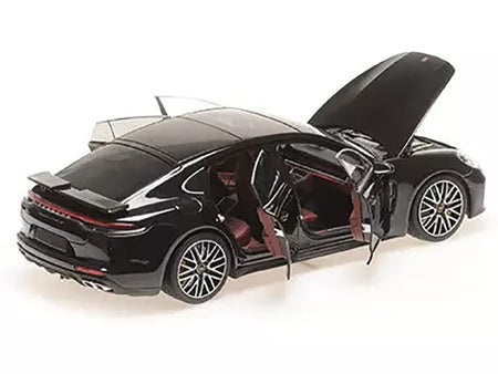 2020 Porsche Panamera Turbo S Black Metallic "CLDC Exclusive" Series 1/18 Diecast Model Car by Minichamps