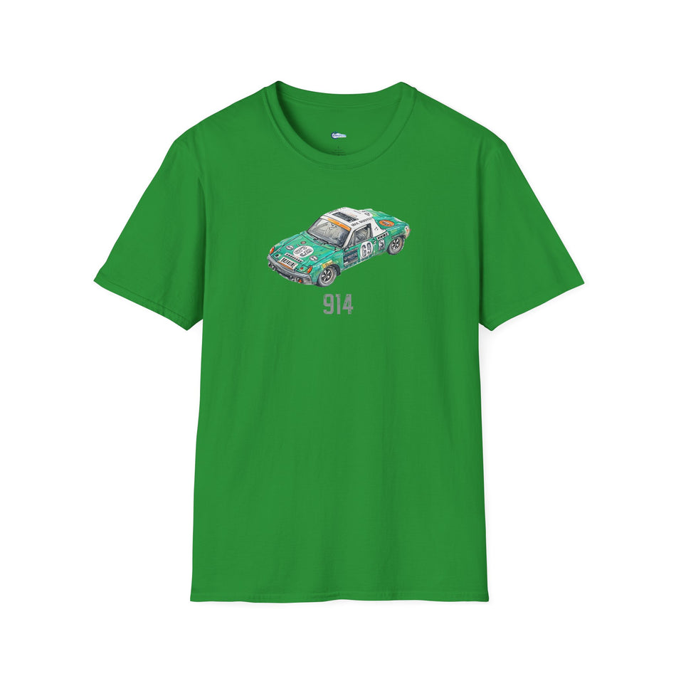 Sketch Art Vintage Porsche 914/Softstyle T-Shirt - 24 Hours of Le Mans Design with model designation