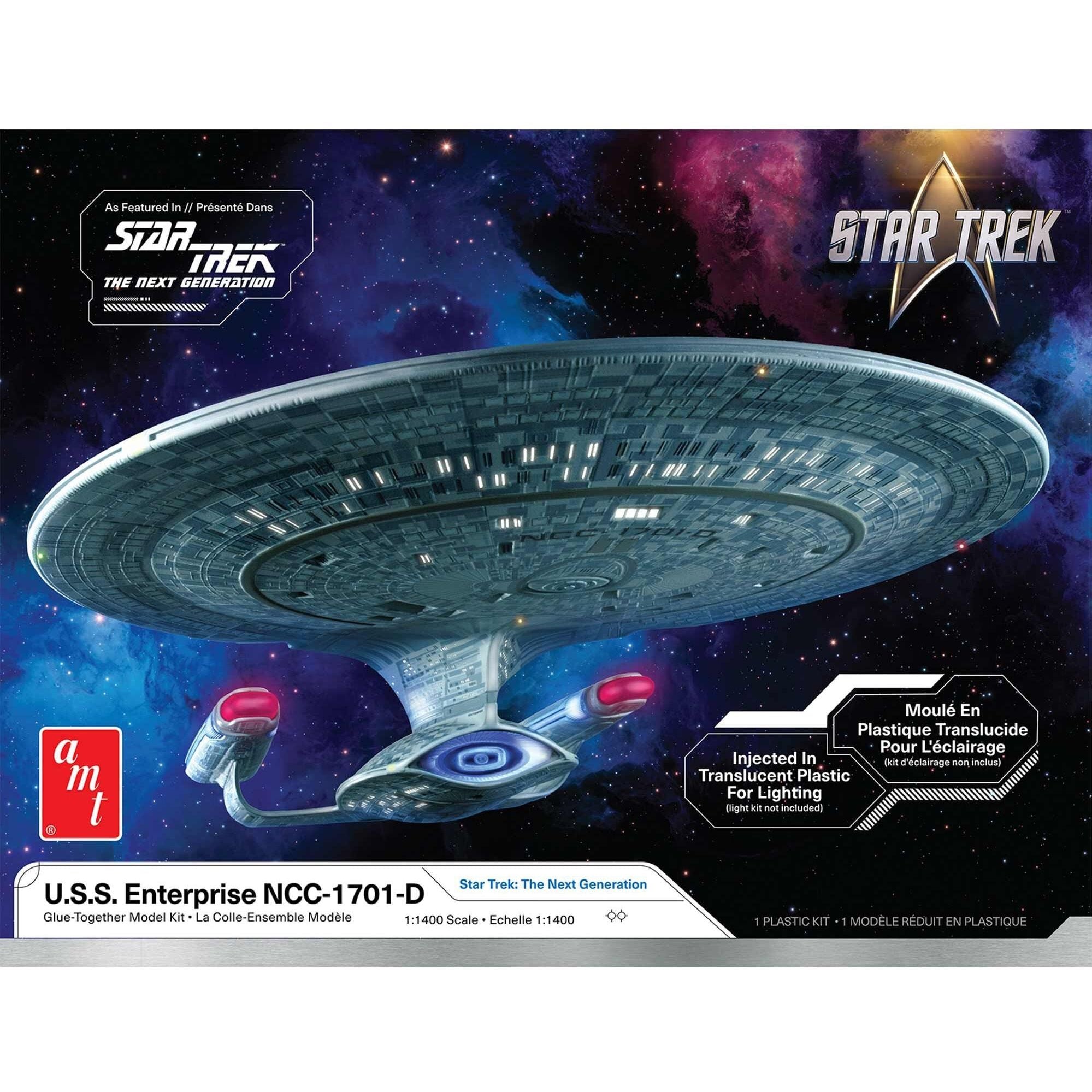 1/1400 Star Trek: The Next Generation U.S.S. Enterprise NCC1701D Model Kit - AMT - ModelCars.com