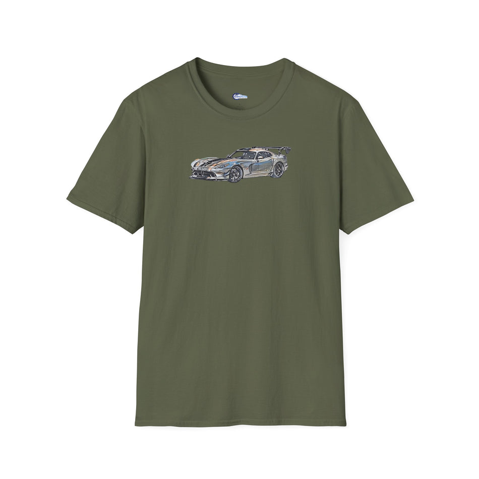 Dodge Viper Color Sketch T-Shirt