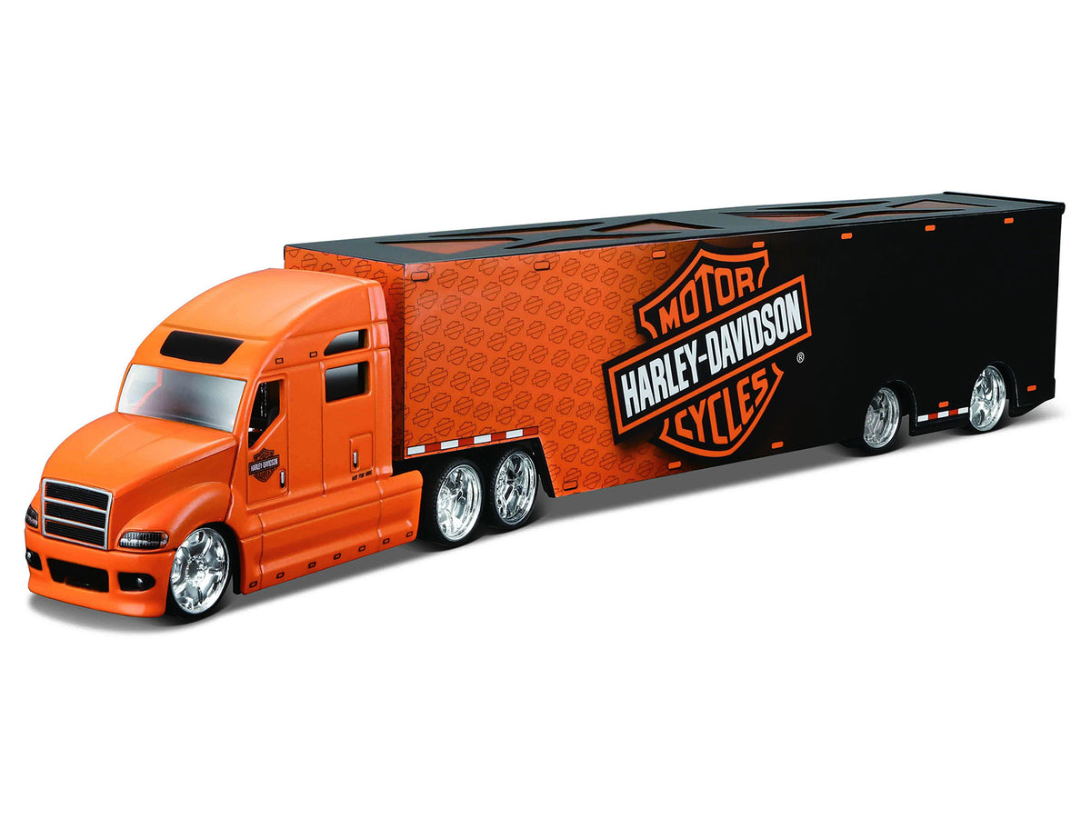 Harley Davidson Custom Hauler Trailer Orange "Custom Haulers" Series 1/64 Diecast Model by Maisto