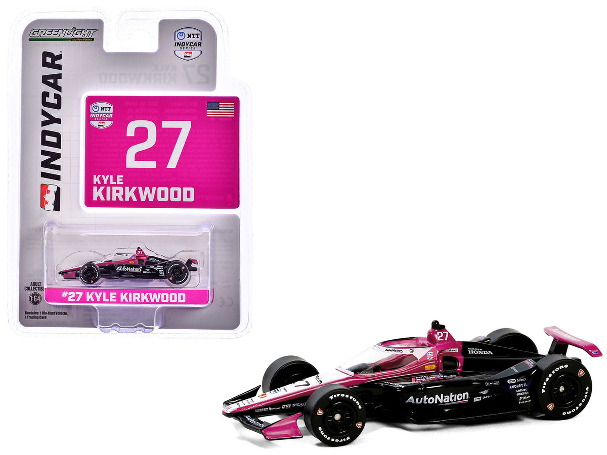 Dallara IndyCar #27 Kyle Kirkwood "AutoNation" Andretti Autosport "NTT IndyCar Series" (2024) 1/64 Diecast Model Car by Greenlight