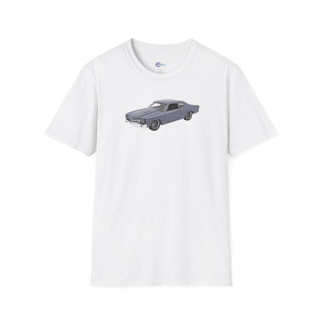 Chevrolet Chevelle SS Primer Grey Cartoon Styling - Fast and Furious Inspired T-Shirt - American Muscle