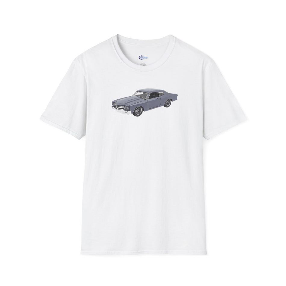 Chevrolet Chevelle SS Primer Grey Cartoon Styling - Fast and Furious Inspired T-Shirt - American Muscle