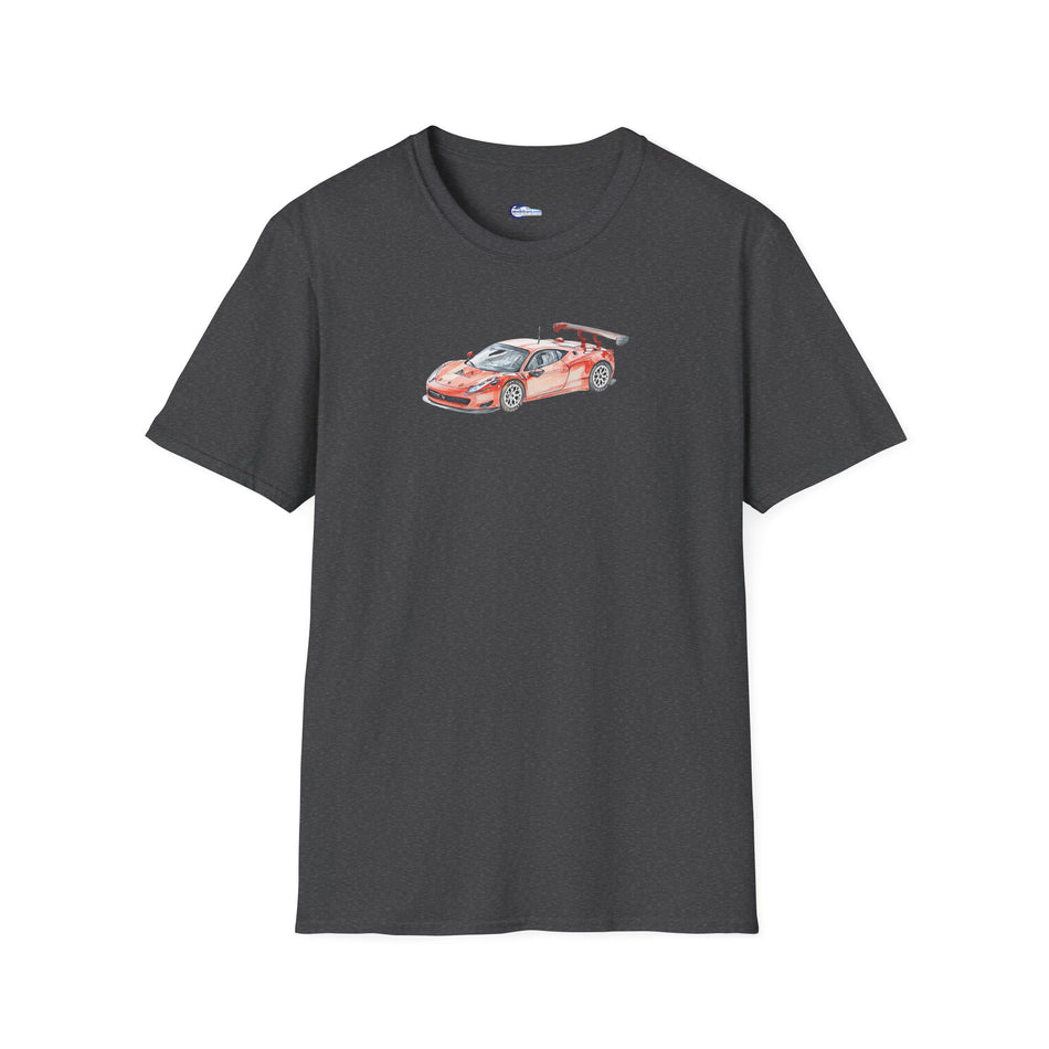 Sketch-Art Ferrari 458 Supercar T-Shirt, Graphic Tee, Car Lover Gift,