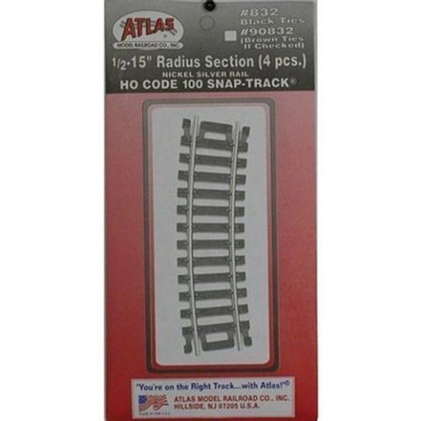 1/2 - 15" RADIUS - 4PCS.(NS) - Atlas Track - ModelCars.com