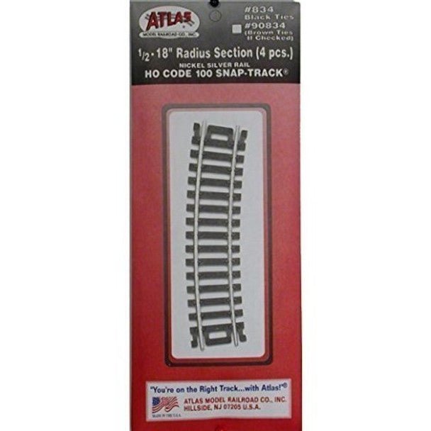 1/2 - 18" RADIUS - 4PCS.(NS) - Atlas Track - ModelCars.com