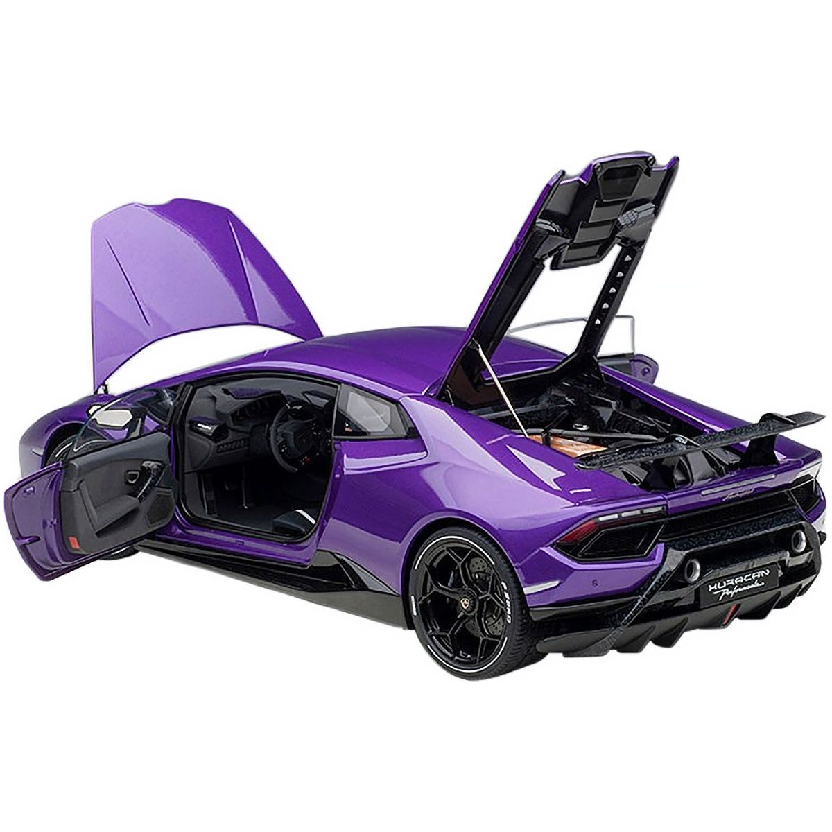 Lamborghini Huracan Performante Viola Pasifae / Pearl Purple with Black Wheels 1/12 Model Car by Autoart