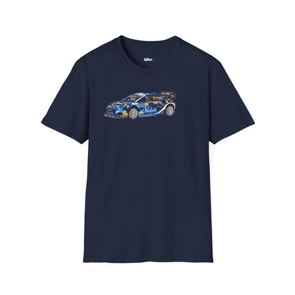 Vector Art Ford Puma Rally1 #13 Gregoire Munster - Louis Louka "Central European Rally" (2023) - Unisex T-Shirt