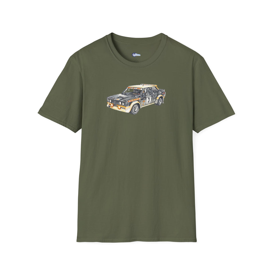 Sketch Art 1977 WRC Chamption - Abarth Rally Olio Fiat - Unisex T-Shirt