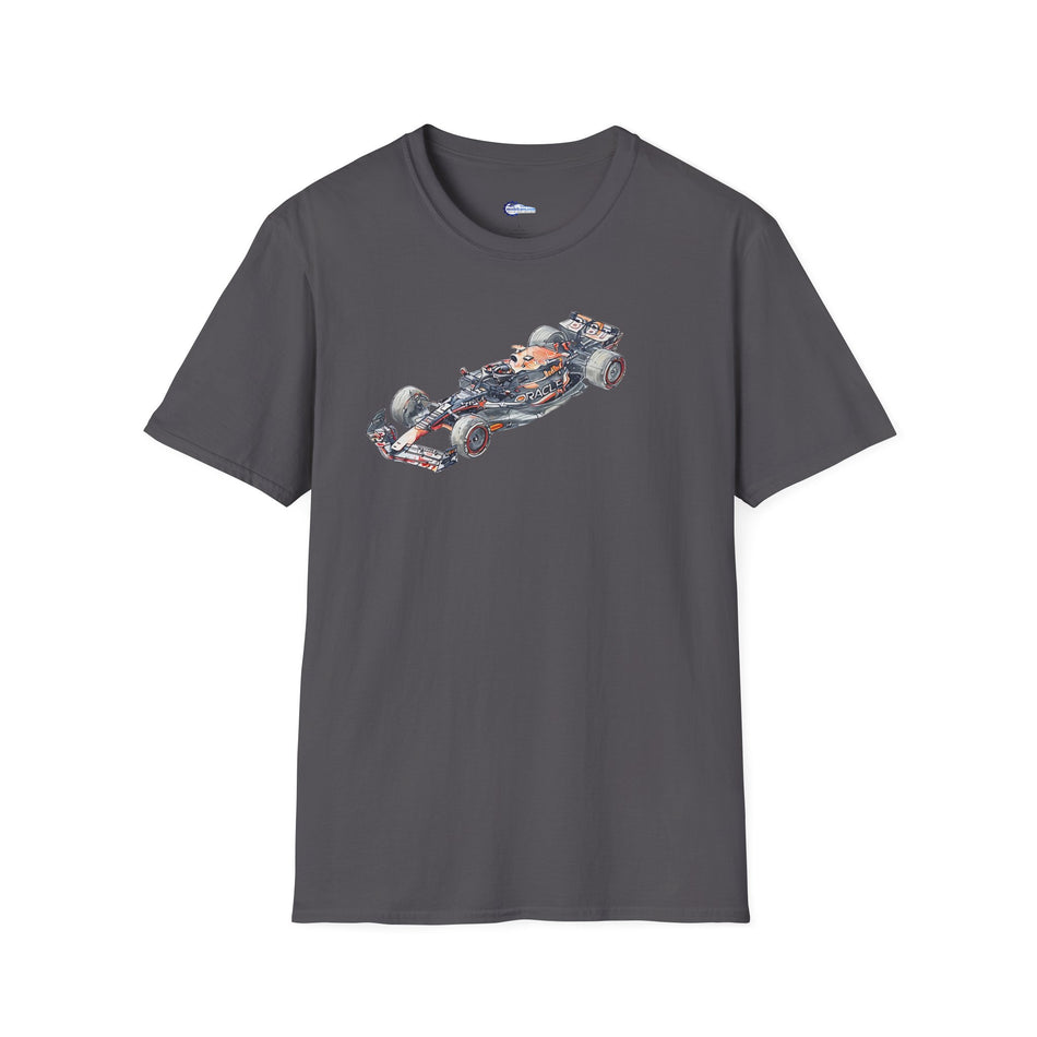 Sketch - Art - T-Shirt Red Bull Racing Inspired RB19 #1 Max Verstappen Oracle Formula One F1 United States GP 2023