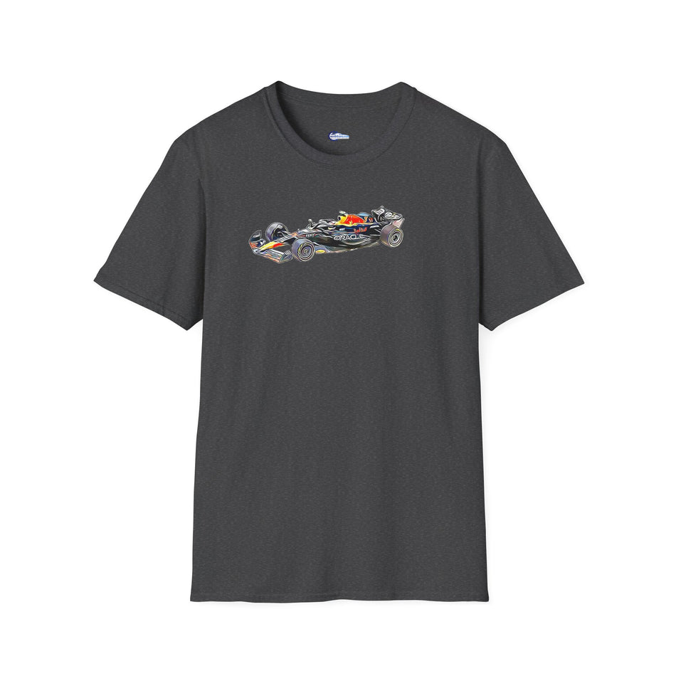 Cartoon Art Red Bull Racing RB19 #11 Sergio Perez "Oracle" 2nd Place F1 Formula One "Italian GP" (2023) - Unisex T-Shirt