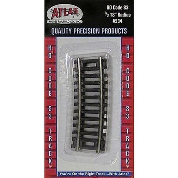 1/3 18" RADIUS 4PCS./CARD - Atlas Track - ModelCars.com
