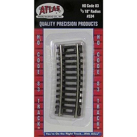 1/3 18" RADIUS 4PCS./CARD - Atlas Track - ModelCars.com