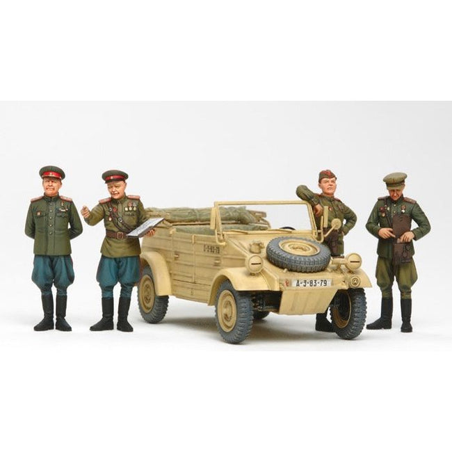1/35 Tamiya Models WWII Russian Commanders (4) & Staff Vehicle-Tamiya-ModelCars.com