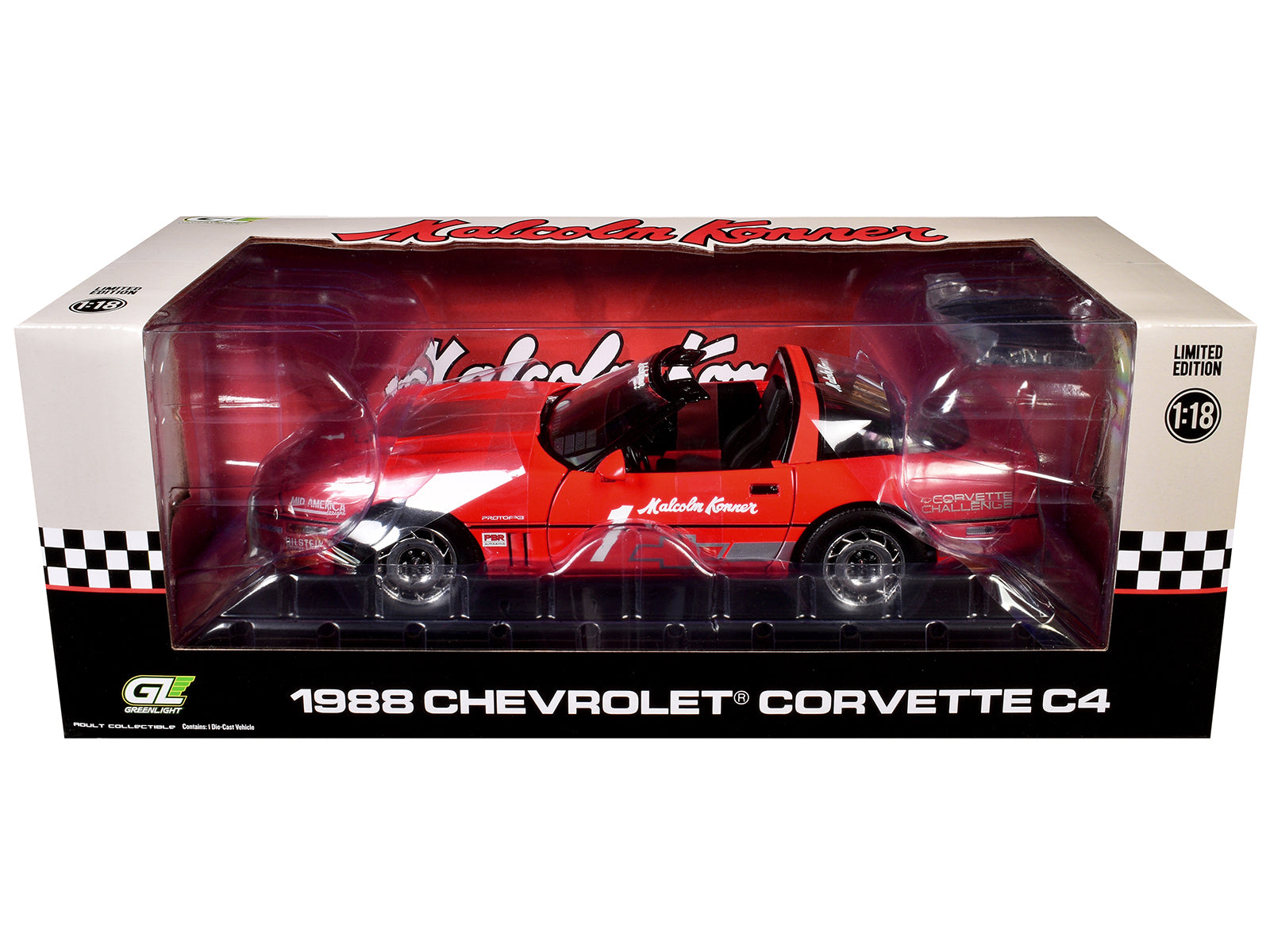 1988 Chevy Corvette C4 diecast model in box (13645-BOX__60994)