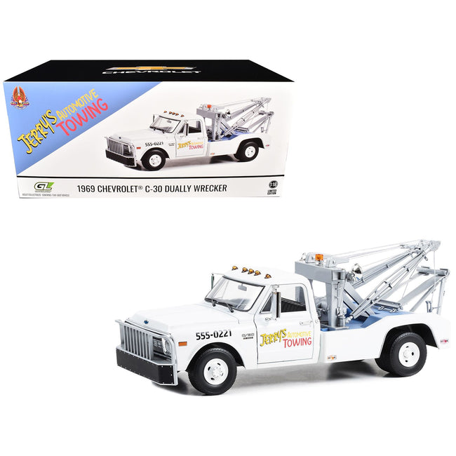 1969 Chevrolet C-30 Dually Wrecker Jerry’s Towing "Fall Guy Stuntman Association" "The Fall Guy" (1981-1986) TV Series 1/18 Diecast Model Car by Greenlight