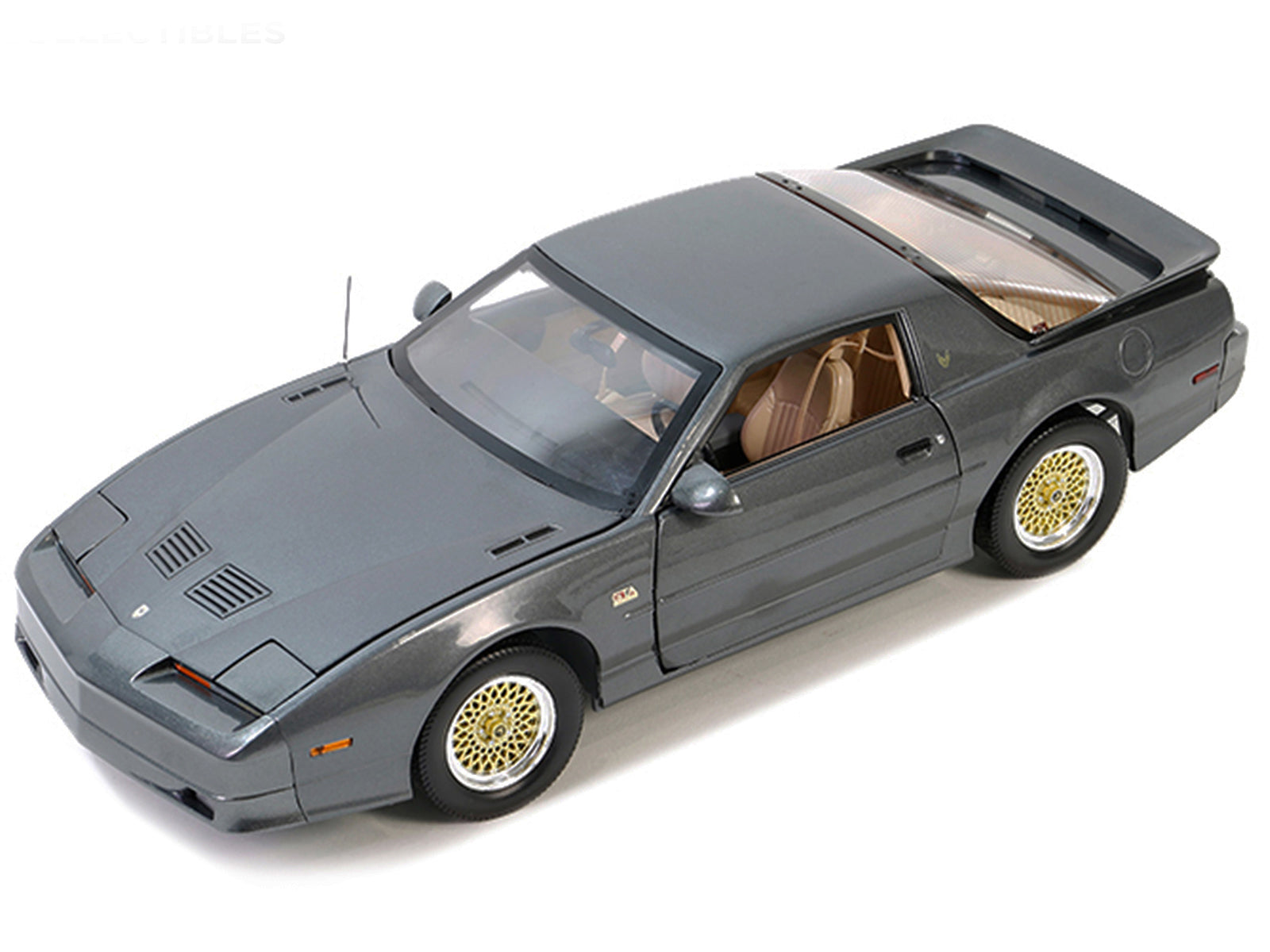 1989 Pontiac Firebird Trans Am GTA Medium Gray 1/18 Diecast Model Car by Greenlight