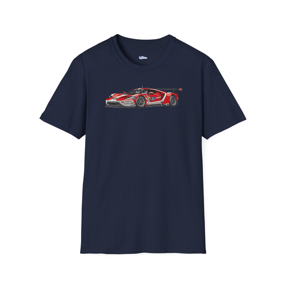 Modern Vector Art 24 Hours of Le Mans (2019) Ford GT #67 Harry Tincknell - Andy Priaulx - Jonathan Bomarito -  Unisex T-Shirt - Racing Enthusiast Apparel