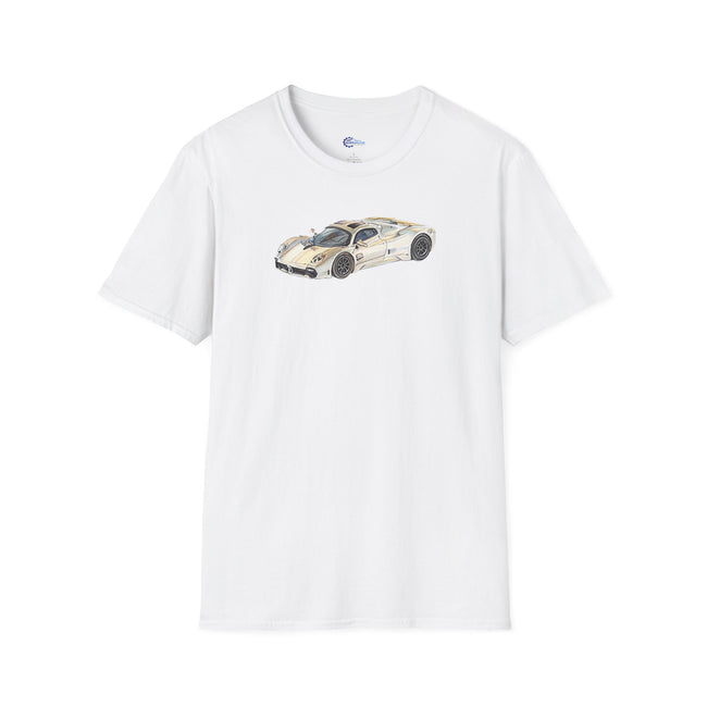Vintage Sketch Art Pagani Utopia Inspired T-Shirt, Supercar Car Tee, Classic