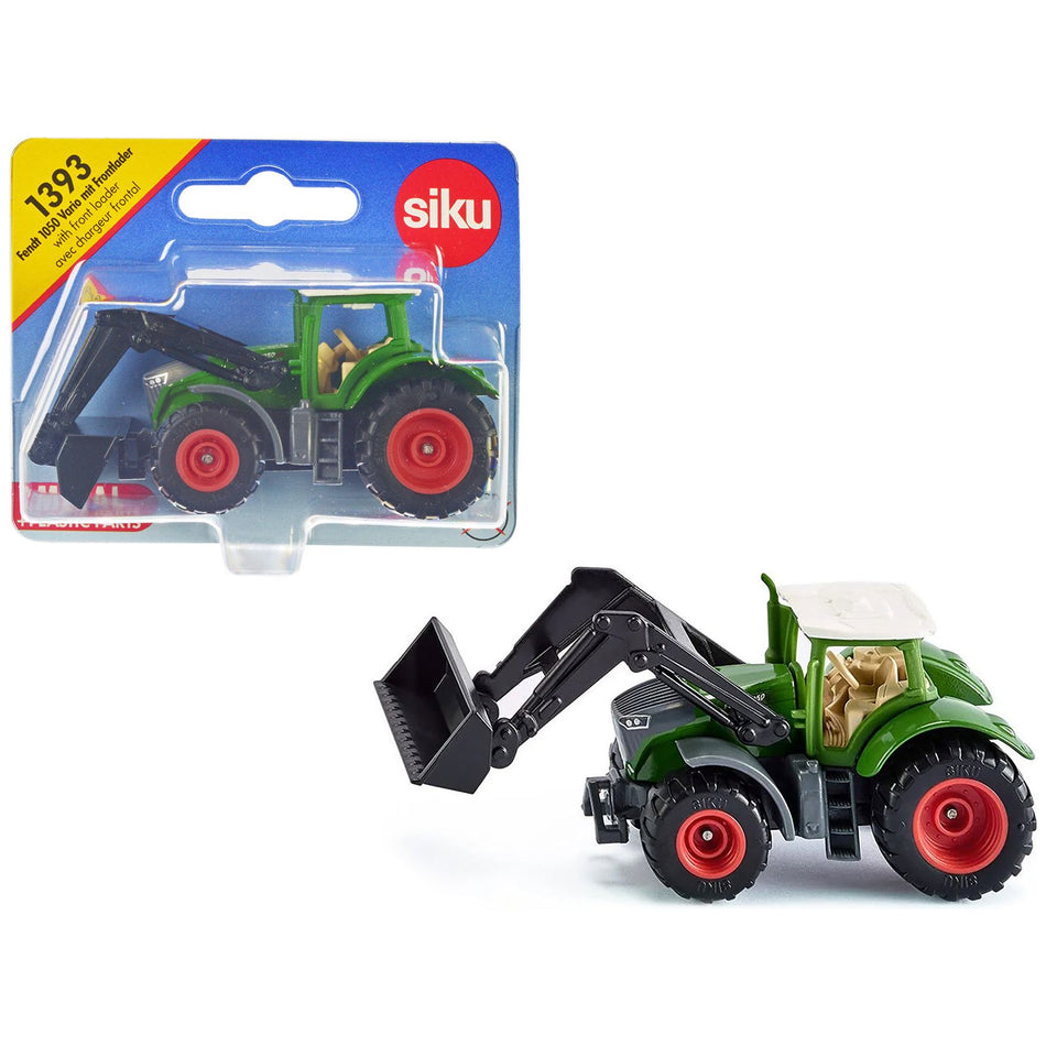 Fendt 1050 Vario Tractor with Front Loader Green with White Top Diecast Model by Siku