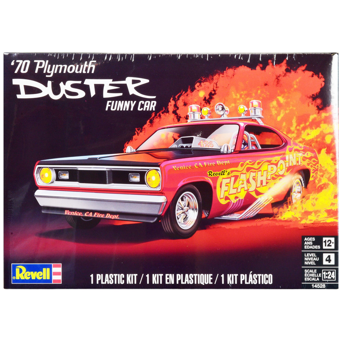 Level 4 Model Kit 1970 Plymouth Duster Funny Car 1/24 Scale Model by Revell