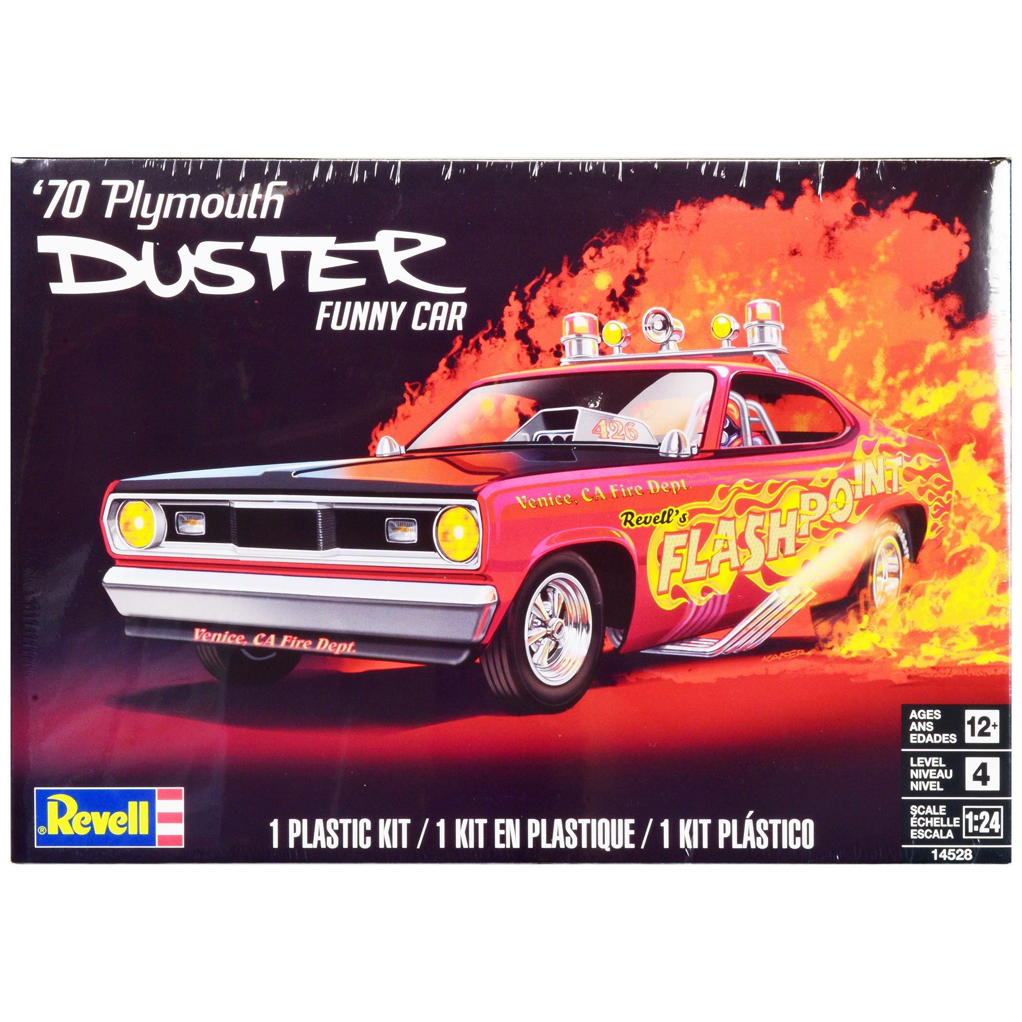 Level 4 Model Kit 1970 Plymouth Duster Funny Car 1/24 Scale Model by Revell