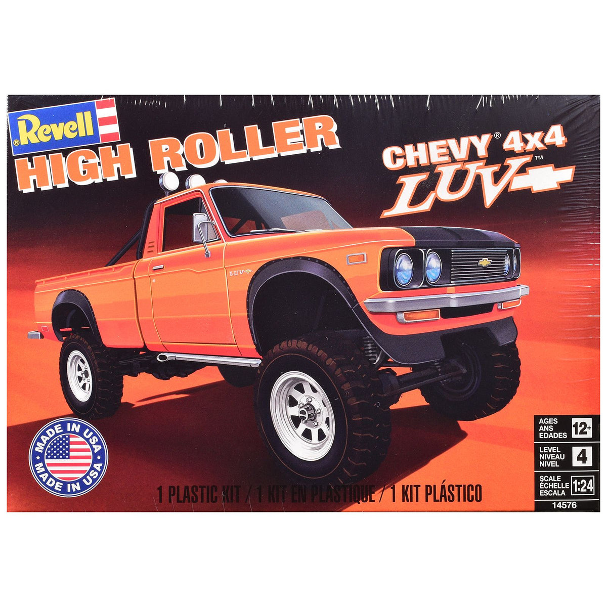 Level 4 Model Kit Chevrolet LUV 4x4 Pickup Truck "High Roller" 1/24 Scale Model by Revell
