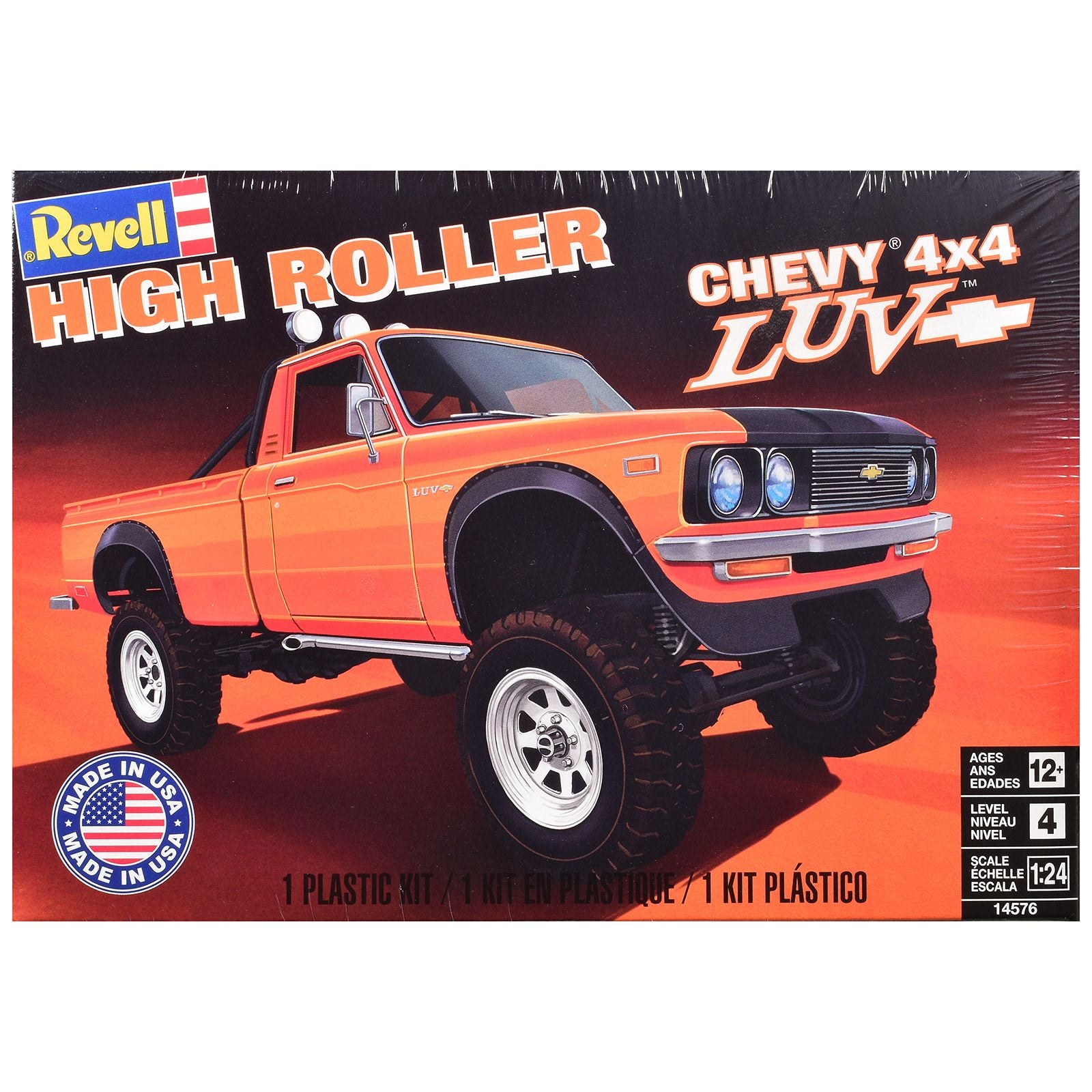 Level 4 Model Kit Chevrolet LUV 4x4 Pickup Truck "High Roller" 1/24 Scale Model by Revell