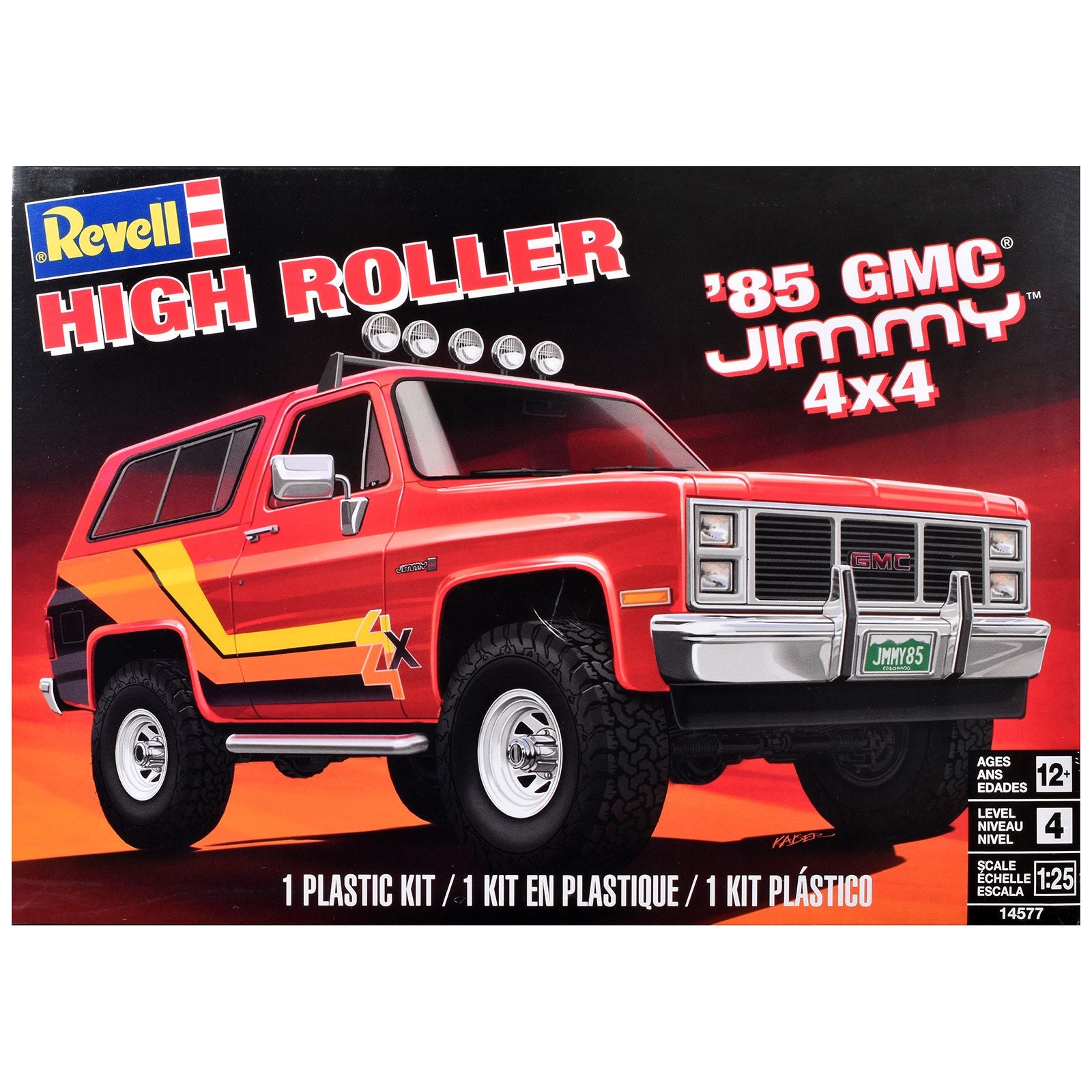 Level 4 Model Kit 1985 GMC Jimmy 4x4 "High Roller" 1/25 Scale Model by Revell