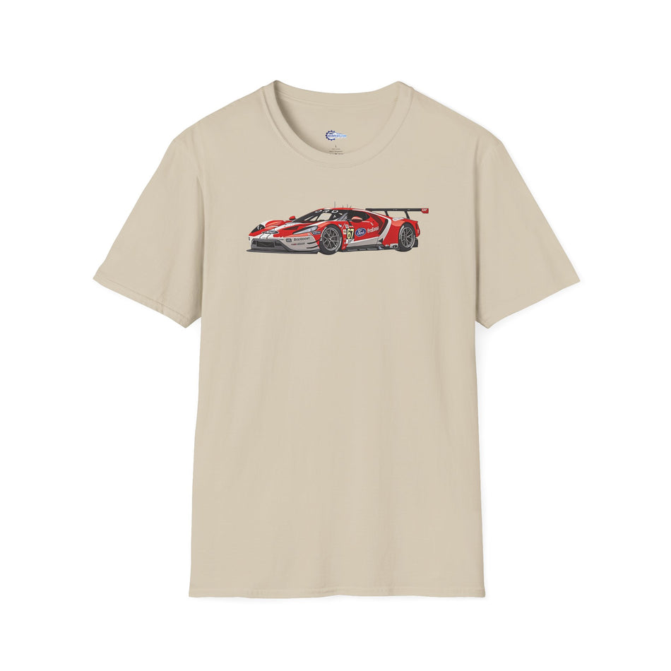 Modern Vector Art 24 Hours of Le Mans (2019) Ford GT #67 Harry Tincknell - Andy Priaulx - Jonathan Bomarito -  Unisex T-Shirt - Racing Enthusiast Apparel