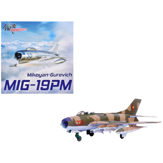 Mikoyan-Gurevich MiG-19PM Farmer-E Fighter Aircraft "Red 335" East German Air Force 1/72 Diecast Model by Panzerkampf