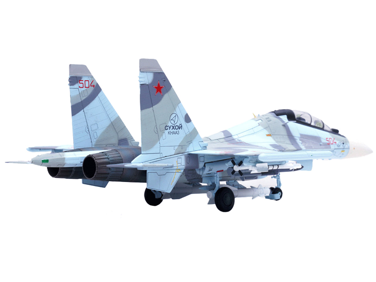 Sukhoi Su-30MKK Flanker-G Fighter Aircraft #504 "Russian Air Force" "Wing" Series 1/72 Diecast Model by Panzerkampf