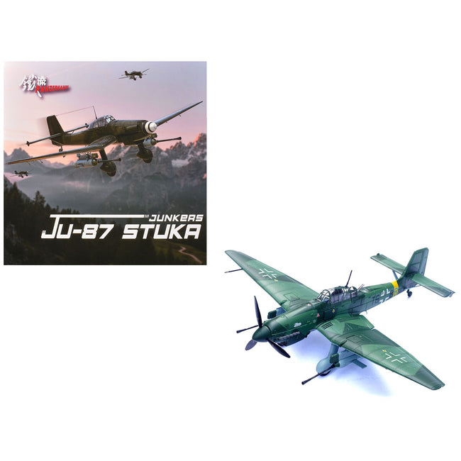 Junkers Ju 87G2 Stuka Bomber Aircraft "10.(Pz)/SG 2 Immelmann T6+BB Oberst Hans-Ulrich Rudel Romania" (1944) German Luftwaffe "Wing" Series 1/72 Diecast Model by Panzerkampf