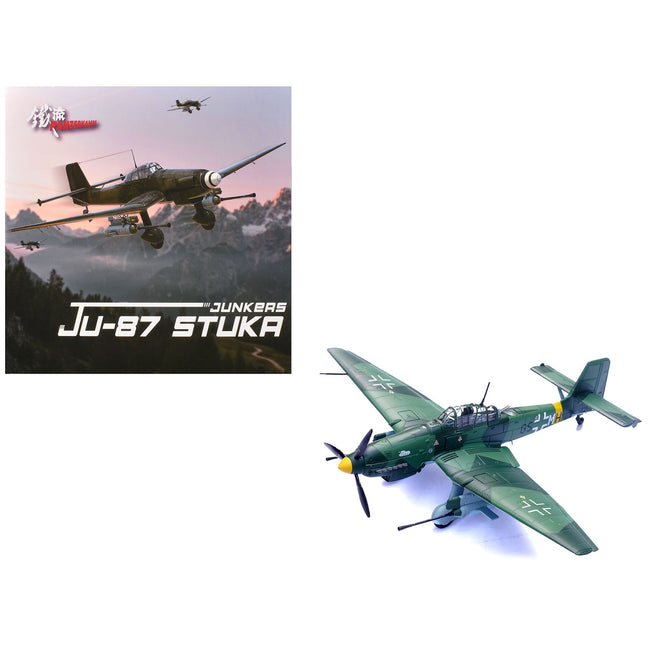 Junkers Ju 87G1 Stuka Bomber Aircraft "10.(Pz)/SG 2 Immelmann GS+MH Dubno Ukraine" (1944) German Luftwaffe "Wing" Series 1/72 Diecast Model by Panzerkampf