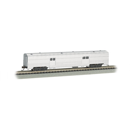 Bachmann Unlettered Aluminum - 72 FT 2-Door Baggage car