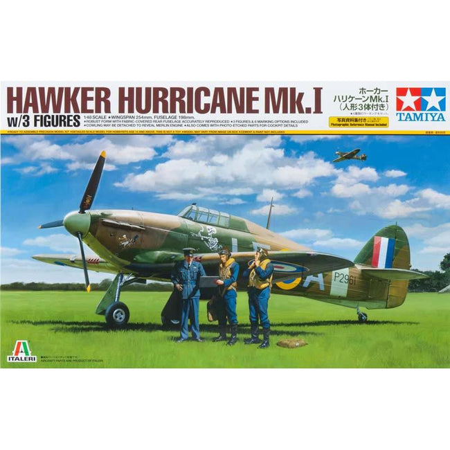 1/48 Hawker Hurricane Mk.I w/3 Figures-Tamiya-ModelCars.com