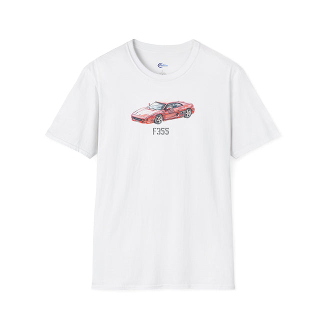 Ferrari F355 Supercar Sketch-Art Motorsport T-Shirt