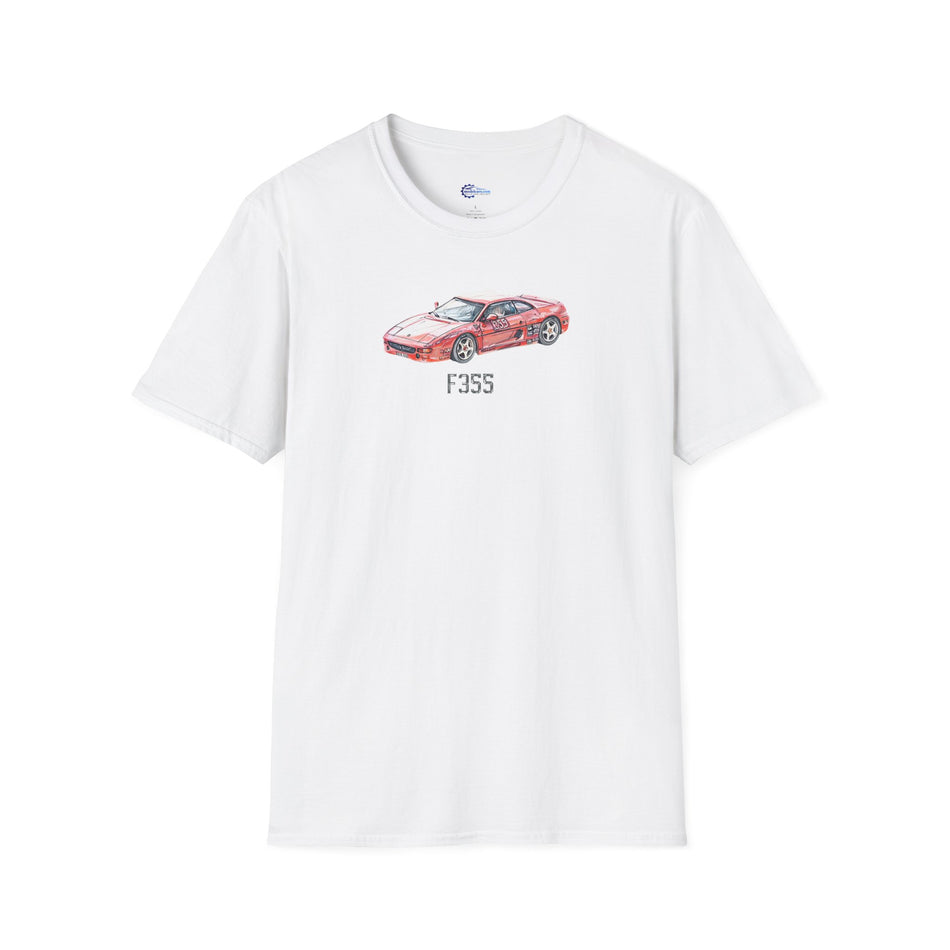 Ferrari F355 Supercar Sketch-Art Motorsport T-Shirt