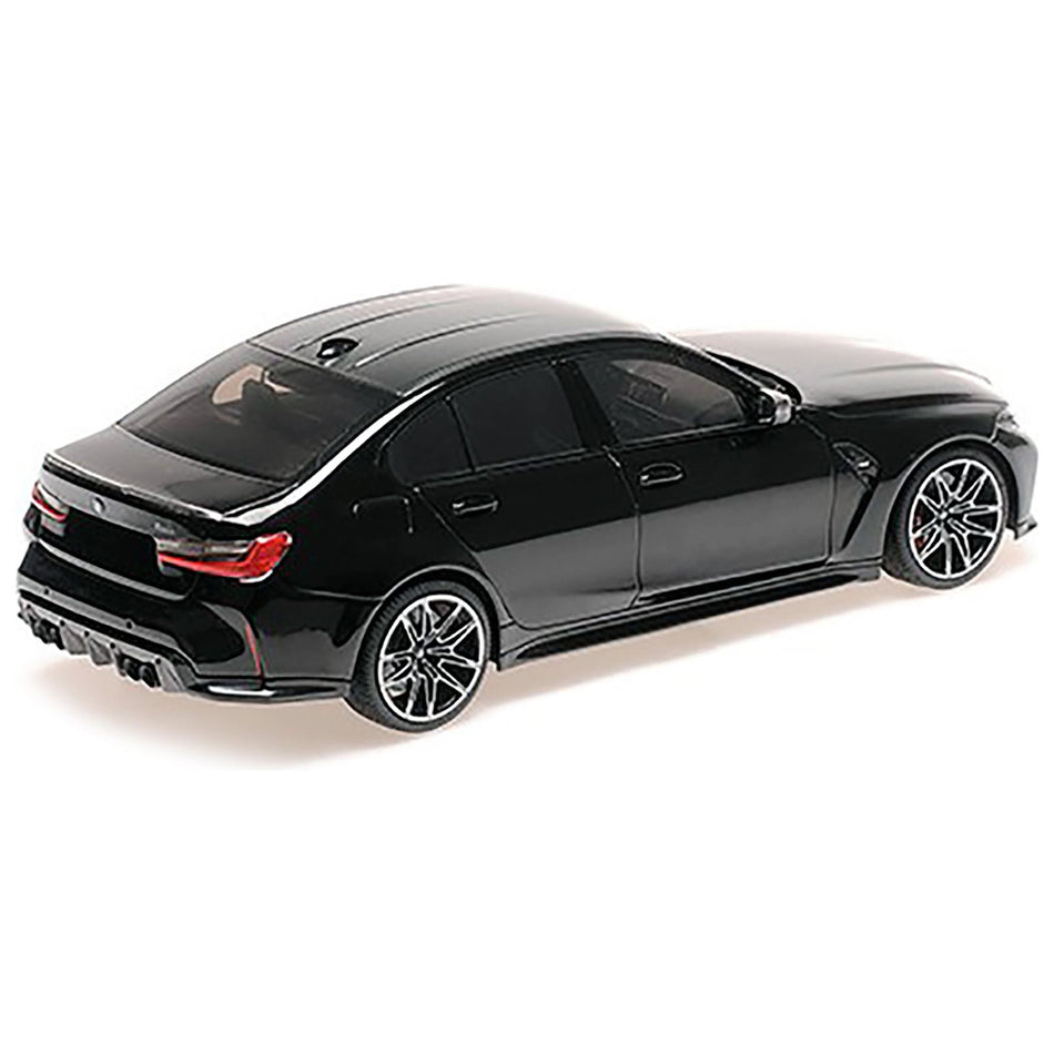 2020 BMW M3 Black Metallic with Carbon Top Limited Edition to 732 pieces Worldwide 1/18 Diecast Model Car by Minichamps