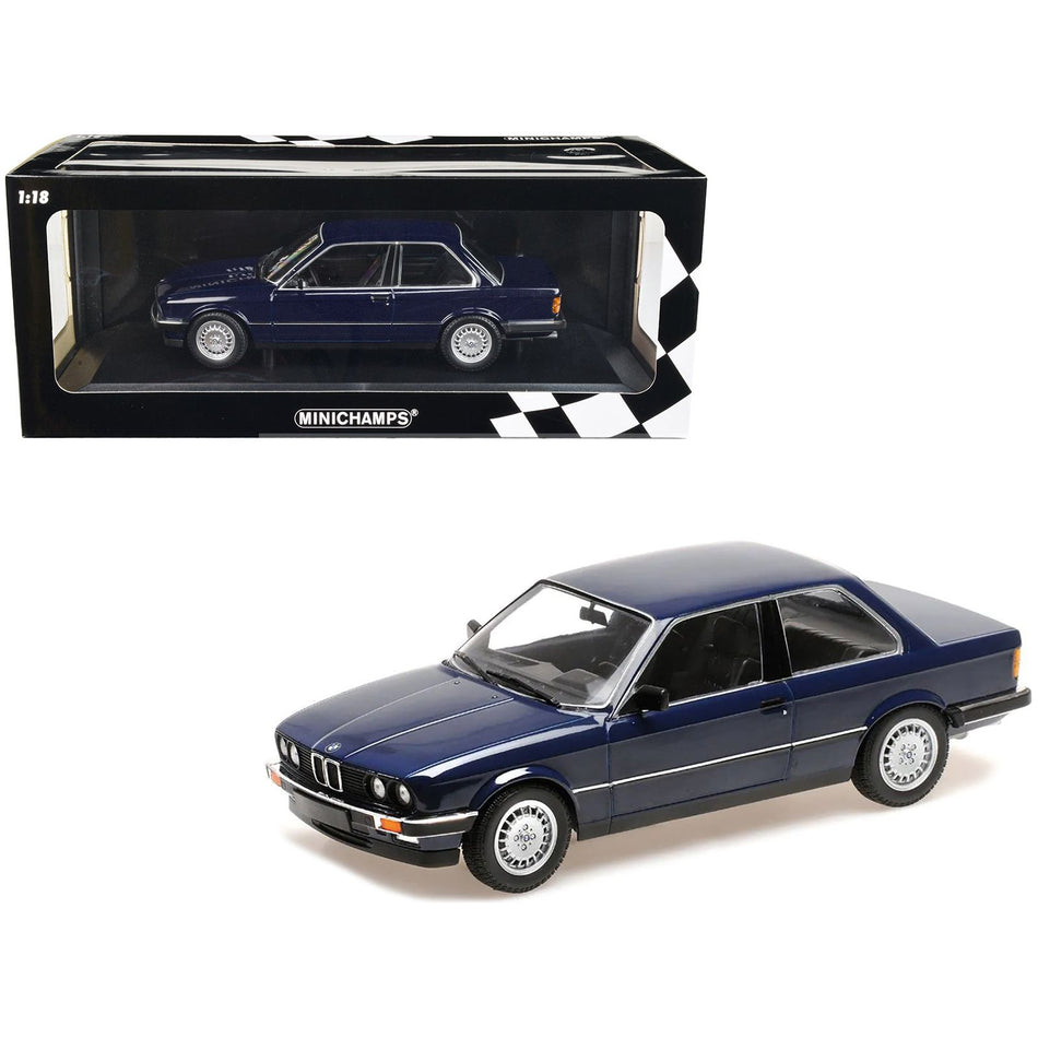 1982 BMW 323i Saturn Blue 1/18 Diecast Model Car by Minichamps