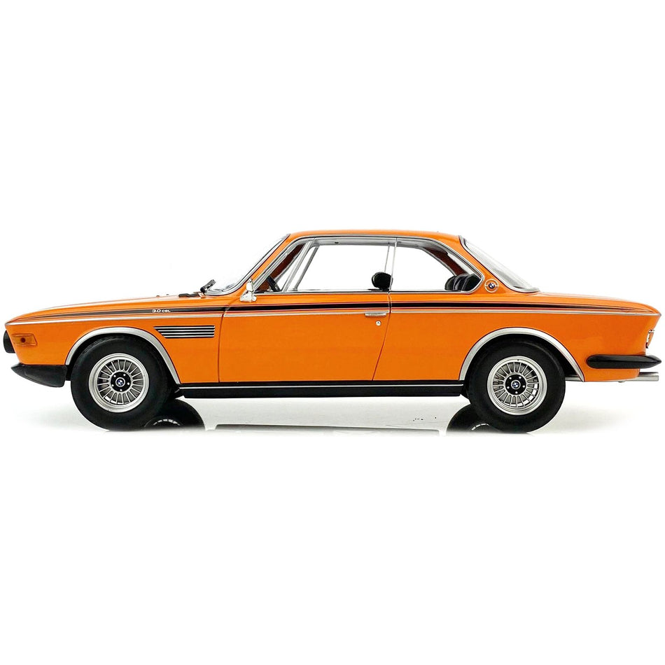 1971 BMW 3.0 CSL Orange with Black Stripes Limited Edition to 600 pieces Worldwide 1/18 Diecast Model Car by Minichamps