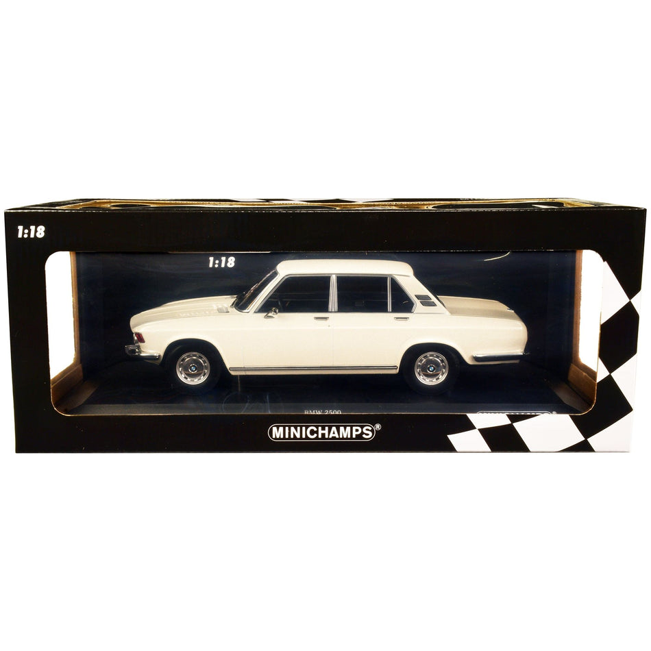 1968 BMW 2500 White Limited Edition to 504 pieces Worldwide 1/18 Diecast Model Car by Minichamps