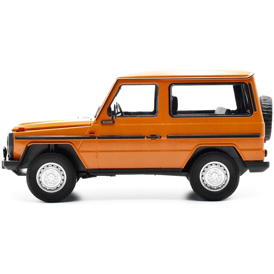 1980 Mercedes-Benz G-Model (SWB) Orange with Black Stripes Limited Edition to 504 pieces Worldwide 1/18 Diecast Model Car by Minichamps