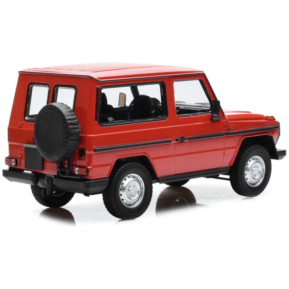 1980 Mercedes-Benz G-Model (SWB) Red with Black Stripes Limited Edition to 504 pieces Worldwide 1/18 Diecast Model Car by Minichamps