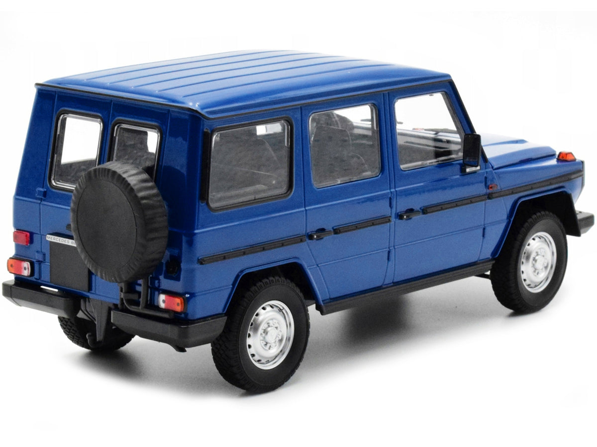 1980 Mercedes-Benz G-Model (LWB) Dark Blue with Black Stripes Limited Edition to 402 pieces Worldwide 1/18 Diecast Model Car by Minichamps - view 3
