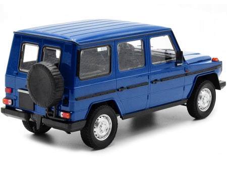 1980 Mercedes-Benz G-Model (LWB) Dark Blue with Black Stripes Limited Edition to 402 pieces Worldwide 1/18 Diecast Model Car by Minichamps - view 3