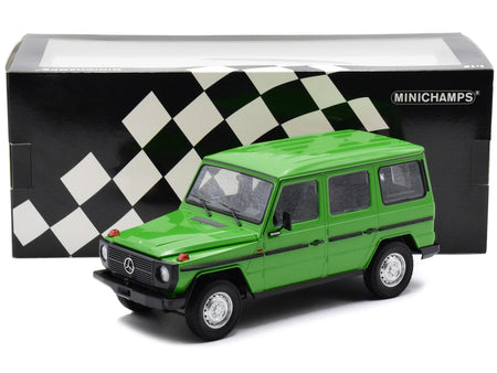 1980 Mercedes-Benz G-Model (LWB) Green with Black Stripes Limited Edition to 402 pieces Worldwide 1/18 Diecast Model Car by Minichamps - view 4
